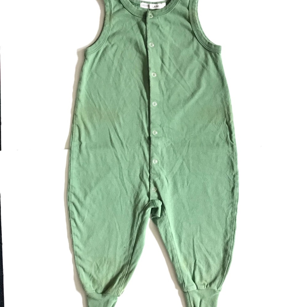 Green Sleeveless Button-Up Jumpsuit